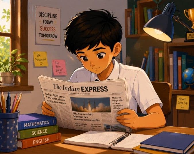 10th Class student preparing for UPSC Exam