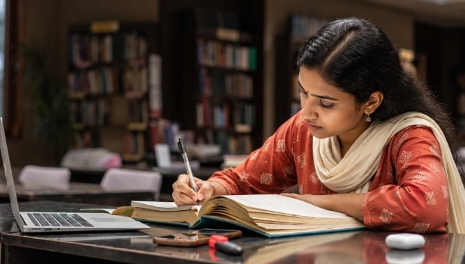 College student preparing for UPSC Exam