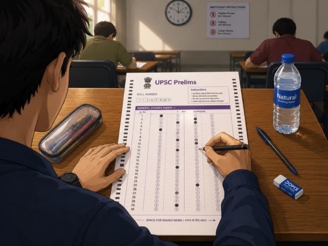 Student attempting UPSC Prelims Student attempting UPSC Prelims